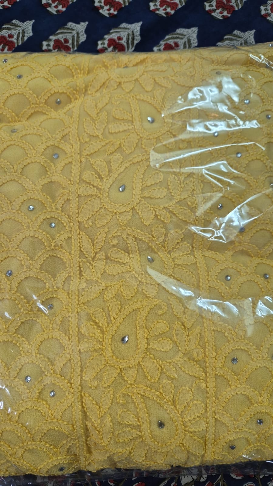 Yellow Viscose Lucknowi Chikankari Suit