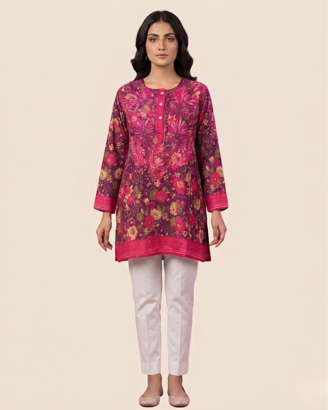 Ruby Garden Crepe Short Kurta